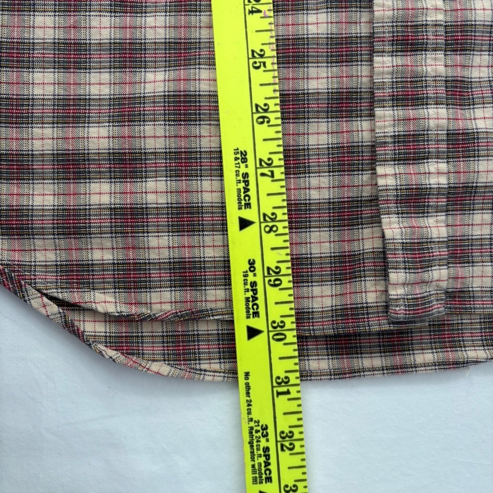 Ralph Lauren Mens Classic Fit L/S Plaid Button Down Shirt Red Black Tan Size L - Picture 7 of 7